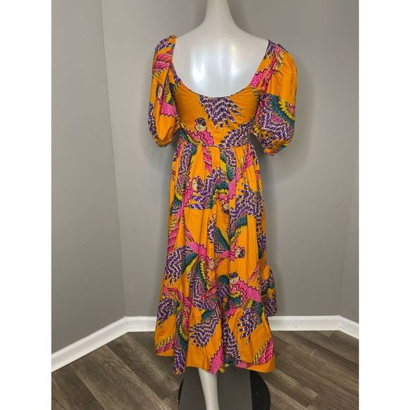 FARM
Rio Macaw Puff-Sleeve Midi Dress - Picture 7 of 8